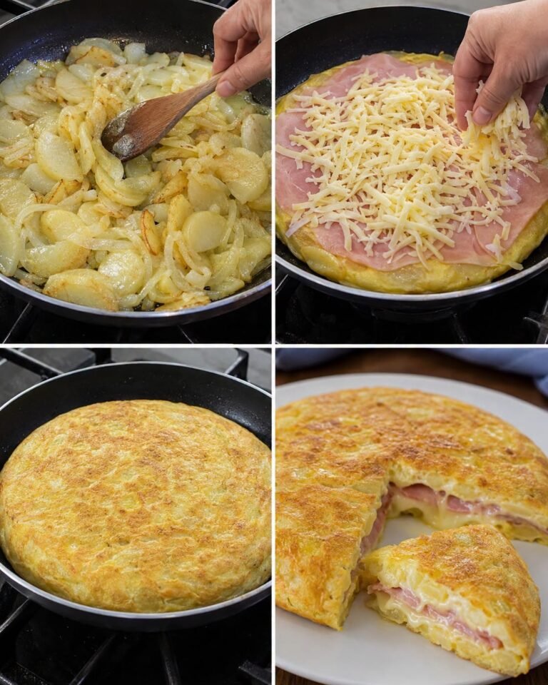 Jak zrobić omlet ziemniaczany z szynką i serem, który będzie soczysty w środku