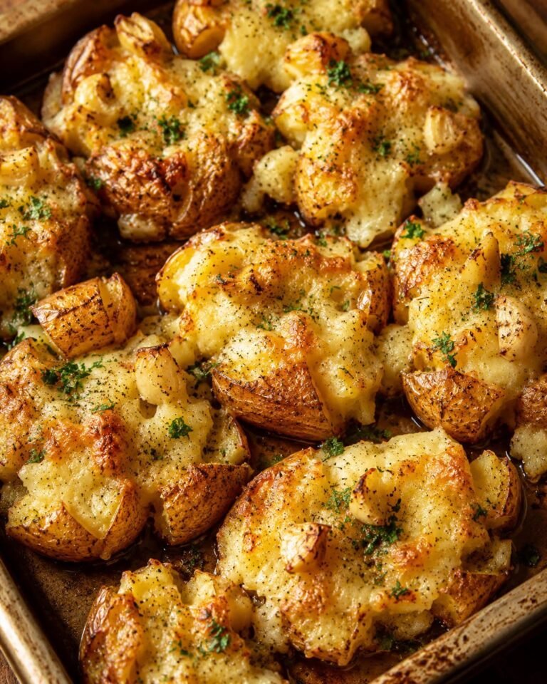 👉 Jak zrobić złocistobrązowe tłuczone ziemniaki z serem i czosnkiem 🥔🧀