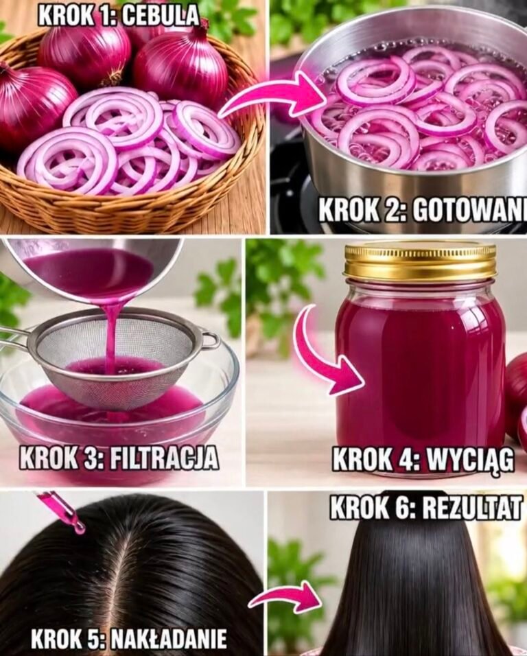 🧅✨ Domowa wcierka z czerwonej cebuli na mocne i lśniące włosy